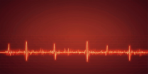 Obraz premium An abstract blue EKG graph illustrates a medical pulse on a heart monitor, creating an electrocardiogram wave