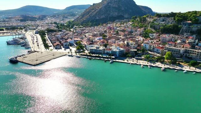 Drone flight over Nafplio, the first capital of the modern Greek state.