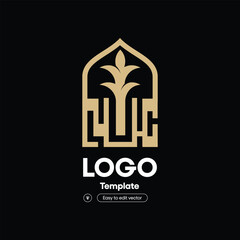 Islamic arch emblem with star detail