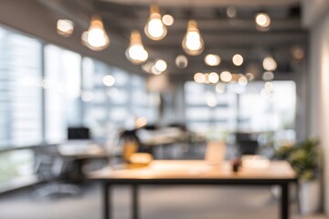 Abstract blurred office interior room. blurry working space with defocused effect. use for background or backdrop in business concept. High quality