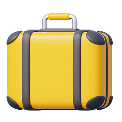 Yellow cartoon suitcase
