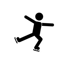 silhouette of a ice skating