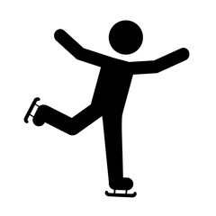 silhouette of a ice skating