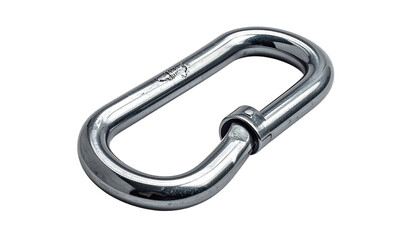 Obraz premium A robust and modern climbing carabiner with a textured grip isolated on solid white background Png