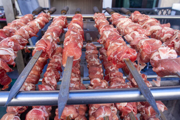 grilled meat picagna and fillet cooked over a slow flame