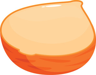 Hazelnut cut in half revealing the inner part, isolated illustration on white background