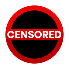 Censored Sign Prohibition Symbol Indicating Restricted Content png file