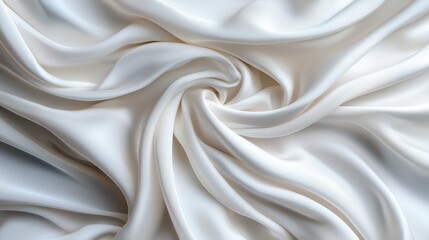 Obraz premium Explore the Elegant Beauty of White Silk Fabric Texture in Abstract and Calming Background for Creative Projects and Designs