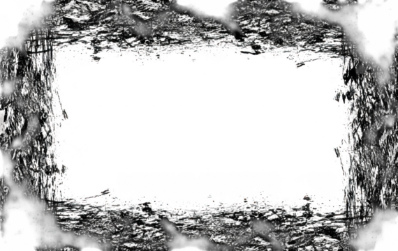 Grunge frame border isolated on transparent background for design element use