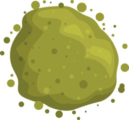 Slimy goo dripping and forming a puddle, creating a sticky mess