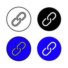 Link Icon . in stroke, black and colored vectors collection isolated on white background.