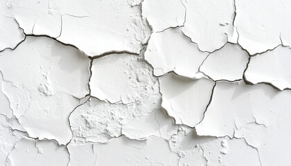 Cracked and Peeling White Paint Texture