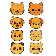 Cat dog bear icon 