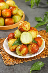 Fresh Zhanhua Jujube Dates from Shandong China - Sweet Winter Fruit on Rustic Display