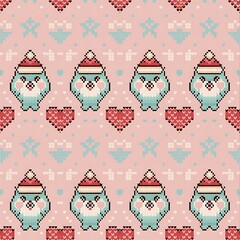 Cozy Knitted Christmas Sweater Seamless Pattern &ndash; Traditional Holiday Digital Paper with Nordic Snowflakes, Reindeer, and Winter Background for Scrapbooking & Crafts