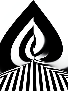 Bourdon optical illusion. Angle illusion where a straight line is perceived as slightly bent at an obtuse angle. The illusion effect does not appear as pronounced with horizontal and vertical figures.