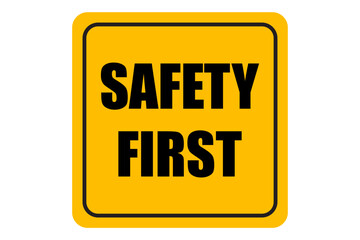 safety first icon vector design isolated on solid background