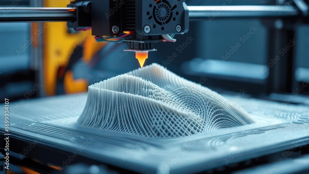 Wall mural 3d printer creating layered object