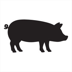 Pig Silhouette Vector Illustration