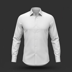 Crisp White Shirt: 3D Render, Subtle Shadows, Deep Texture
