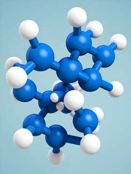 Ciclesonide glucocorticoid drug molecule. 3D rendering.