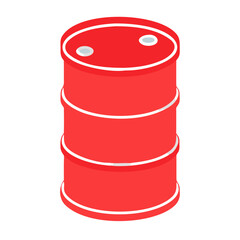 red oil barrel isolated