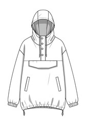 Clean Lines, Hooded Anorak Jacket Design