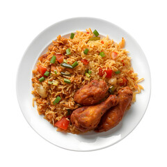 fried chicken wings with rice