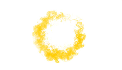 PNG of yellow smoke curling into a dramatic tornado shape, perfect for creative design, motion graphics, dynamic art, and visual effects projects