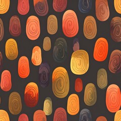 Abstract seamless pattern of swirling ovals