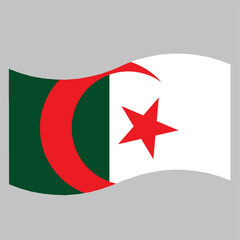 algeria flag movement shape  vector printable file useful for your projects.eps