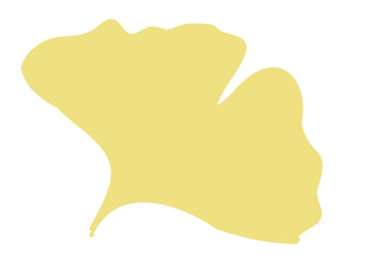 一枚のイチョウの葉のイラスト