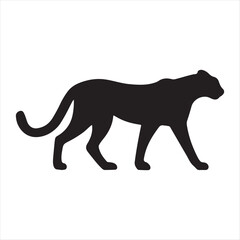 Cheetah Silhouette Vector Illustration