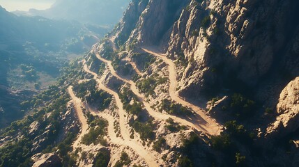 Winding Mountain Road A Breathtaking Aerial View