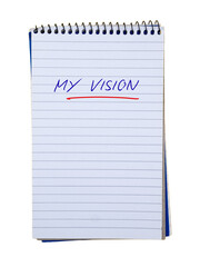 An isolated spiral-bound notebook with 2026 Visions, perfect for goals, strategies, notes or reminders