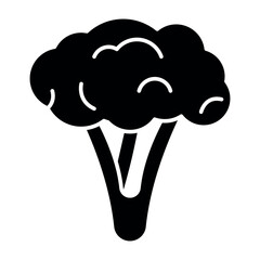 Fresh Broccoli Icon – Organic Vegetable Vector Isolated