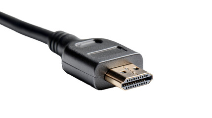 Cavo USB nero su sfondo trasparente