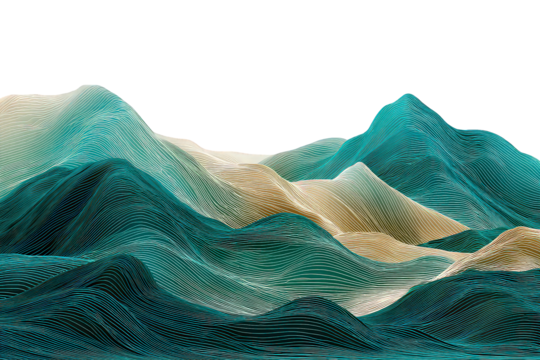Abstract Mountain Range Digital Art