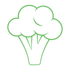 Fresh Broccoli Icon – Organic Vegetable Vector Isolated