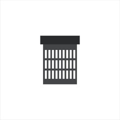 Trashcan Vector Flat Illustration