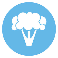 Fresh Broccoli Icon – Organic Vegetable Vector Isolated