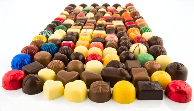 Colorful assortment of chocolates