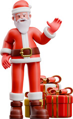 3D Christmas Character Santa Claus and Mrs Claus Festive Holiday Activities Winter Season Gifts Candy Snowman Christmas Tree and Decorations Celebration