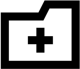 Obraz premium simple sharp ui icon folder add
