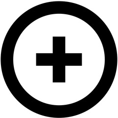 simple sharp ui icon plus circle