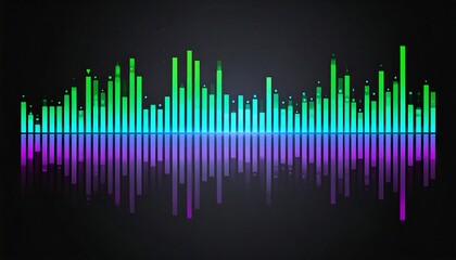 Colorful audio equalizer graphic