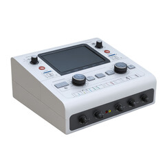 Fototapeta premium Device displays various functions for monitoring patients' health data, showcasing its practical use in hospitals