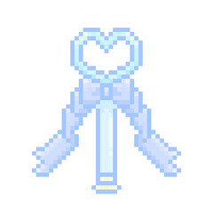 ピクセルアートな魔法少女の平成レトロおもちゃステッキ★PNG