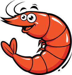 Cartoon Shrimp Vector