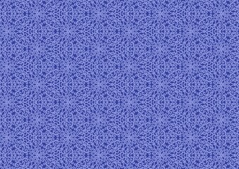 Fototapeta premium Abstract Floral curve Kaleidoscope Blue Background